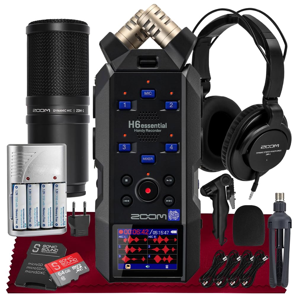 Amazon.com: Zoom H6essential Portable Studio Recorder, H6E 32-Bit